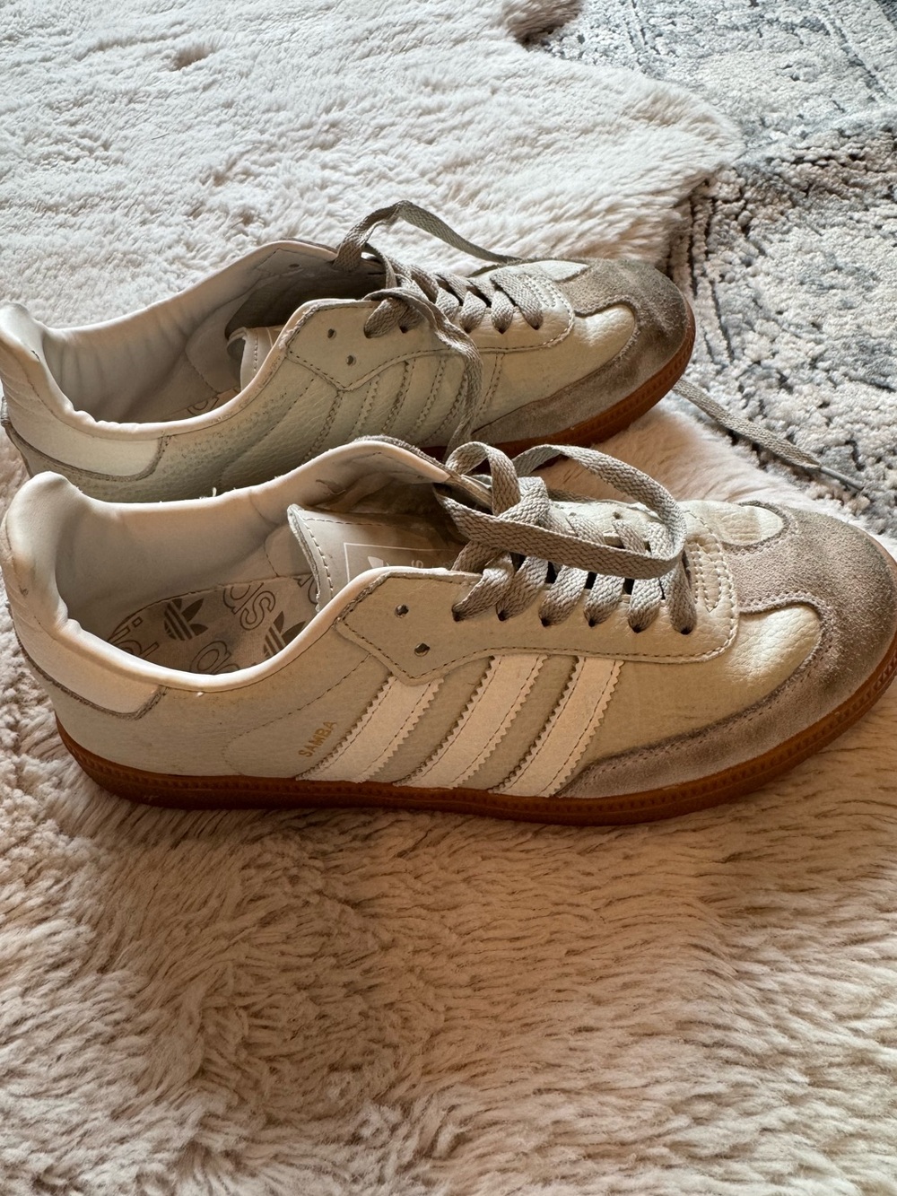 Adidas Beige and Gum Samba